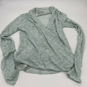 ANTHROPOLOGIE SATURDAY/SUNDAY DRAPED CRISS-CROSS TOP Soft XS Striped Soft